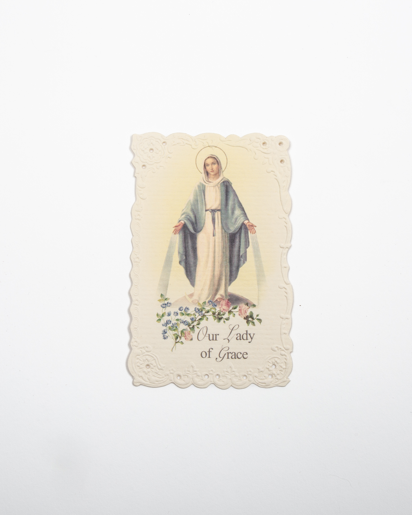 Estampa Virgen María con oración