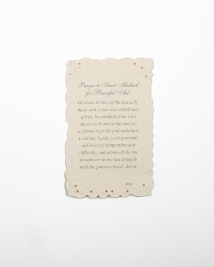 Estampa San Miguel Arcangel con oración