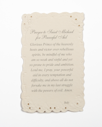 Estampa San Miguel Arcangel con oración