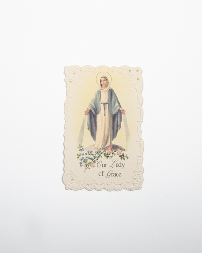 Estampa Virgen María con oración