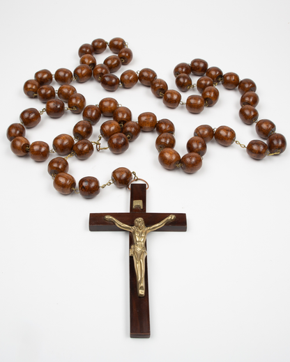 Rosario grande de madera
