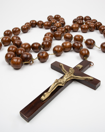 Rosario grande de madera