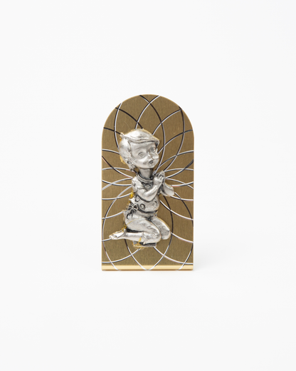 Figura metálica niñita y niñito
